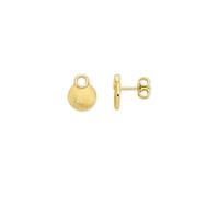 Paar Ohrstecker OROLINO "Gold 585 glanz/matt mit 2x Brillant 0,02ct.", gelb (gelb, weiß), Ohrringe, Damen, one-size, 0,02 SI = kleine Einschlüsse, Gold (85291418-0) gelb, weiß