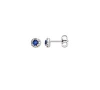 Orolino Ohrringe Gold 585 mit 2x Safir blau und 24x Brillant zus. 0,12ct. Einheitsgröße