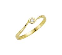 Fingerring OROLINO "585 Gold Brillant 0,03ct." Fingerringe Gr. 056 (17,8), 0,03 ct SI = kleine Einschlüsse, Gold, gelb (gelb, weiß) Damen Fingerringe (71164325-18)