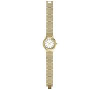 Orologio da polso donna solo tempo HIP HOP con cinturino in allumunio oro gold HWU0698
