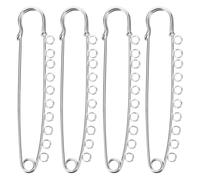 Orolotay 4 Große Sicherheitsnadeln, Broschennadeln Aus Metall, Kiltnadeln, Befestigungselemente für Kleidung, Decken, Röcke, Quilten, Stricken, Basteln