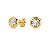 Orovi Ohrringe Gold, 9 k (375) Gelbgold, 0.50 Ct Diamant Ohrstecker, Ohrringe Männer/Damen, Ohrstecker Gold, Piercing Ohr, Schmuck Damen, Hypoallergener Schmuck, inkl. Edler Schmuckbox