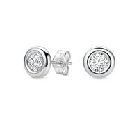 Orovi Ohrringe Gold, 9 k (375) Weißgold, 0.50 Ct Diamant Ohrstecker, Ohrringe Männer/Damen, Ohrstecker Gold, Piercing Ohr, Schmuck Damen, Hypoallergener Schmuck, inkl. Edler Schmuckbox
