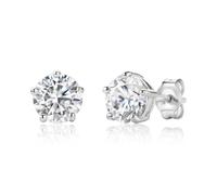 OROVI Ohrringe Gold, 9 karat (375) Weißgold, Goldene Ohrringe Damen mit Zirkonia Steine, Ohrstecker Gold, Piercing Ohr, Schmuck Damen, Hypoallergener Schmuck, inkl. Edler Schmuckbox