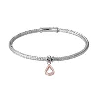 Orphelia Damen 925 Sterlingsilber Armband - Silber/Rose ZA-7398 Einheitsgröße