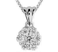 Orphelia Damen-Anhänger 750 Weißgold rhodiniert Diamant (0.13 ct) weiß Rundschliff - HD-4208