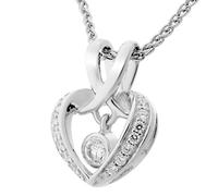 Orphelia Damen-Anhänger met Kette 925 Silber rhodiniert Zirkonia weiß Brillantschliff-ZH-7126