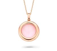 Orphelia Damen-Anhänger met Kette 925 Silber teilvergoldet Zirkonia pink Brillantschliff-ZH-7197/PI