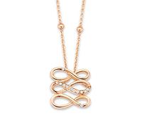 Orphelia Damen-Anhänger met Kette 925 Silber teilvergoldet Zirkonia weiß Brillantschliff-ZH-7123/RG