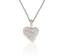 Orphelia Damen-Anhänger mit Kette 925 Silber rhodiniert Zirkonia weiß Brillantschliff - ZH-7082