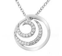 Orphelia 'Elaine' Damenkette mit Anhänger aus 925er Sterlingsilber - Silber ZH-7084 Einheitsgröße