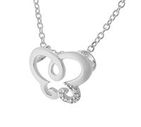 Orphelia Damen-Anhänger mit Kette 925 Silber rhodiniert Zirkonia weiß Brillantschliff - ZH-7088