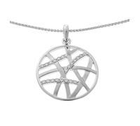 Orphelia Damen-Anhänger mit Kette 925 Silber rhodiniert Zirkonia weiß Brillantschliff - ZH-7098