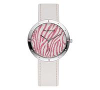 Orphelia Damen-Armbanduhr Zebra Analog Quarz Leder