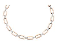 Orphelia Damen-Collier Fantasie 925 Silber teilvergoldet Zirkonia transparent Rundschliff 43 cm - ZK-7209