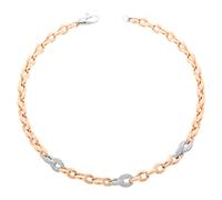 Orphelia Damen-Collier Fantasie teilvergoldet Zirkonia transparent Rundschliff 46 cm-ZK-7160
