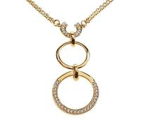 Orphelia Damen-Halskette mit Anhänger Vergoldetes Metall mit Cubic Zirkonia weiß PK-012