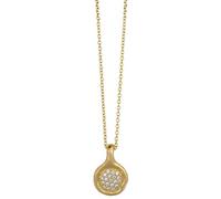 Orphelia Damen-Kette mit Anhänger 925 Silber mattiert Zirkonia weiß Rundschliff 45 cm - ZH-4849/1