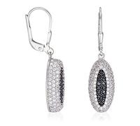 Orphelia Damen-Ohrhänger 925 Sterling Silber rhodiniert Zirkonia schwarz-weiß ZO-5177