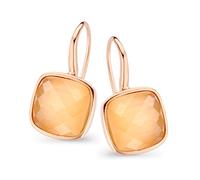 Orphelia Damen-Ohrhänger Ohrschmuck 925 Silber teilvergoldet Zirkonia orange Brillantschliff-ZO-7198/OR