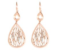 Orphelia Damen-Ohrhänger Ohrschmuck 925 Silber teilvergoldet Zirkonia weiß Brillantschliff-ZO-7188/RG