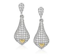 Orphelia Damen-Ohrhänger Sterling-Silber 925, Silber/Gold, ZO-5220 Einheitsgröße