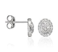 Orphelia Damen-Ohrstecker 18 Karat (750) Weißgold Diamant weiß OD-5320