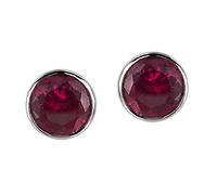 Orphelia Damen-Ohrstecker 925 Silber rhodiniert Zirkonia pink Rundschliff - ZO-7056/2