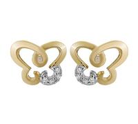 Orphelia Damen-Ohrstecker 925 Silber teilvergoldet Zirkonia weiß Rundschliff - ZO-7088/1