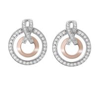 Orphelia Damen-Ohrstecker 925 Silber teilvergoldet Zirkonia weiß Rundschliff - ZO-7095/1