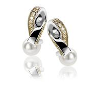 Orphelia Damen-Ohrstecker 925 Sterling Silber teilrhodiniert Zirkonia weiß ZO-5204