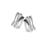 Orphelia Damen-Ohrstecker 925 Sterling Silber Zirkonia schwarz-weiß ZO-5016