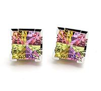Orphelia Damen-Ohrstecker Rainbow Collection 925 Sterlingsilber Multicolor Zirkonia CC-36