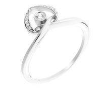 Orphelia Damen-Ring 925 Silber rhodiniert Zirkonia transparent Brillantschliff Gr. 52 (16.6)-ZR-7126/52