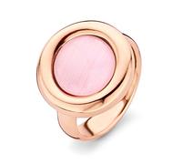 Orphelia Damen-Ring 925 Silber teilvergoldet Zirkonia braun Rundschliff Gr. 60 (19.1)-ZR-7197/BR/60