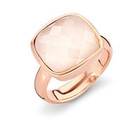 Orphelia Damen-Ring 925 Silber teilvergoldet Zirkonia pink Quadratschliff Gr. 58 (18.5)-ZR-7198/PI/58