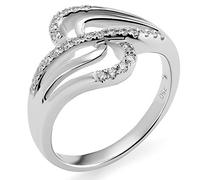 Orphelia Damen-Ring Gold & Diamond Collection 750 Weißgold rhodiniert Diamant (0.19 ct) weiß Rundschliff Gr. 56 (17.8) - RD-3375/56