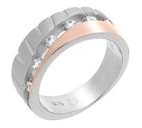 Orphelia Damen-Ring Silber vergoldet teilvergoldet Zirkonia weiß Brillantschliff Gr. 56 (17.8) - ZR-7093/56