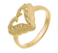 Orphelia Damen-Ring Silber vergoldet Zirkonia weiß Brillantschliff Gr. 56 (17.8) - ZR-3936/1/56
