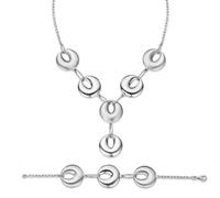 Orphelia Damen-Schmuckset Pure Collection 925 Sterlingsilber Kette 43 cm Armband 19 cm SET-018