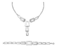 Orphelia Damen-Schmuckset Pure Collection 925 Sterlingsilber Kette 43 cm Armband 19 cm SET-023