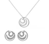 Orphelia 'Elaine' Damen 925 Sterling Silber Set: Kettenanhänger + Ohrringe - Silber SET-7084 Einheitsgröße