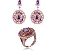 Orphelia 'Enya ' Damen-Set aus 925er Sterlingsilber: Ohrringe + Ring - Rosé SET-7428/RG K
