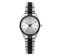 Orphelia Fashion Damen Analog Uhr Descent mit Edelstahl, Silber/Schwarz