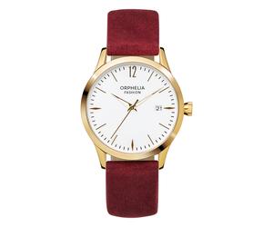 Orphelia Fashion Wildleder Damen rote Uhr OF711701 Einheitsgröße