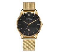 Orphelia Herren Analog Uhr Portobello mit Edelstahl Armband, Gold