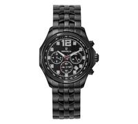 Orphelia Herren-Armbanduhr La Grande Dual Time Quarz, Schwarz Metal