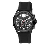 Orphelia Herren-Armbanduhr La Grande Dual Time Quarz Schwarz Plastic