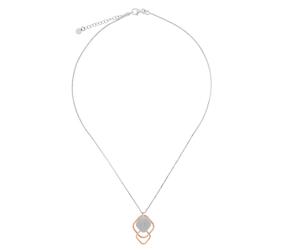 Orphelia 'Inez' Damen-Kette mit Anhänger aus 925er Sterlingsilber, Silber/Rosé, ZK-7391 Einheitsgröße