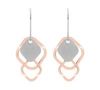 Orphelia 'Inez' Tropfenohrringe aus 925er Sterlingsilber für Damen - Silber/Rosé ZO-7391 Einheitsgröße